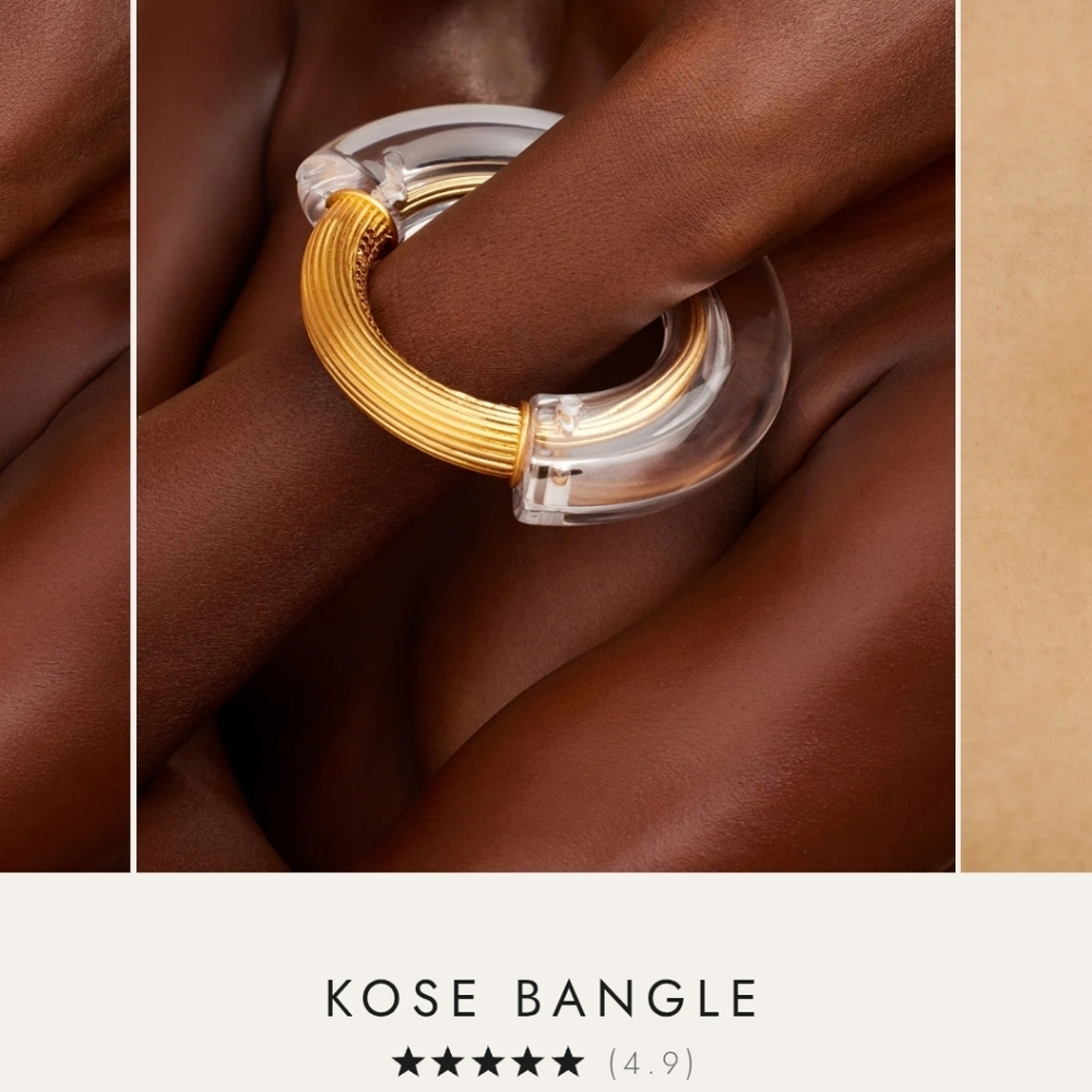 Kose Khoi Gold and Clear Bangle, EXTENDED